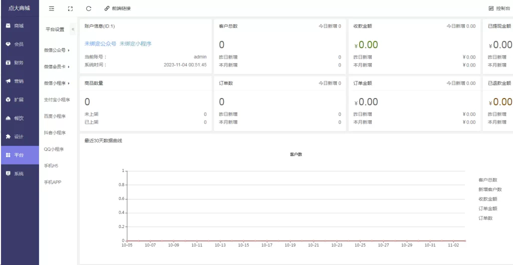 图片[1]-点大商城V2最新版 2.5.8全插件开源独立版 百度+支付宝+QQ+头条+小程序端+uniapp开源端+支持在线更新+扫码上传-精品源码资源网-网站源码,小程序源码,公众号模块,APP源码